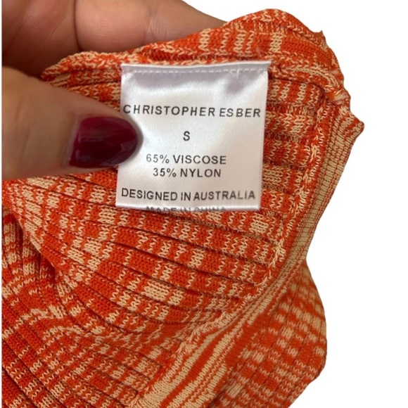 Christopher Esber Deconstructed Orange Knit (No Tie) Crop Top Small - Picture 10 of 13